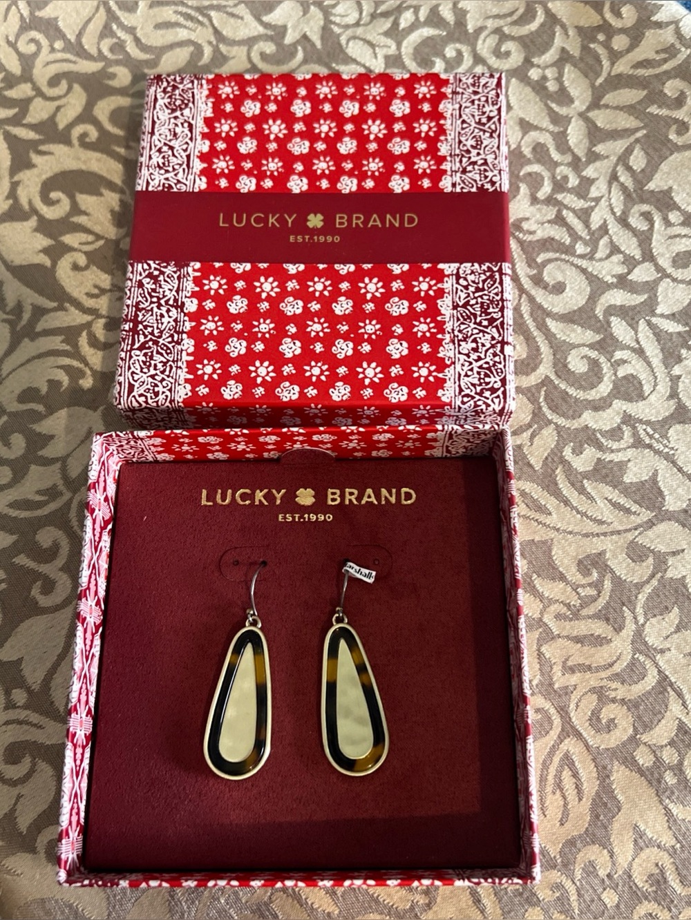 Lucky Brand Earrings Dangle Cute Box Fashion Accessories Style Fall